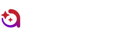 Stylized text that displays 'amplify'. The 'a' is a gradient red and purple with AI spark symbols.